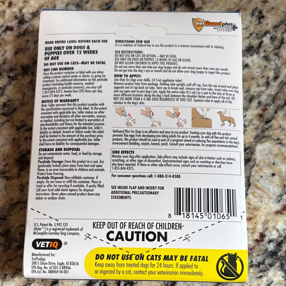 Plus Flea and Tick Treatment for Dogs - over 66lbs 4mo supply - Picture 4 of 6